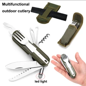 2022 Outdoor Portable Army Green Pocket Cutlery