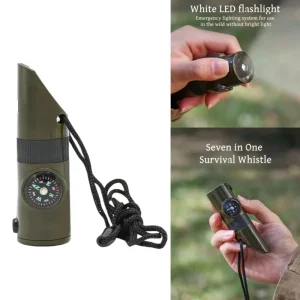 Multi-Function Survival Whistle with Compass & Thermometer