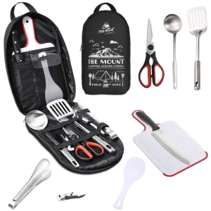 Portable Travel Utensils Set 9pcs Stainless Steel